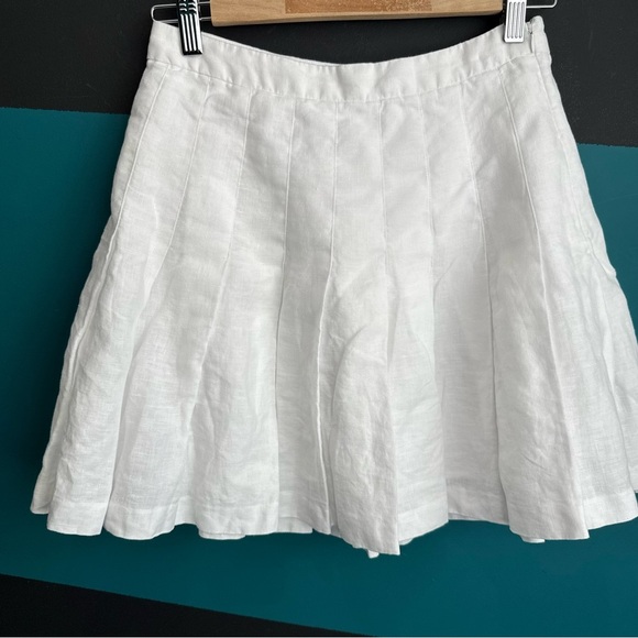 Wilfred 100% Organic Linen White Mini Skirt size 4 - Picture 3 of 9